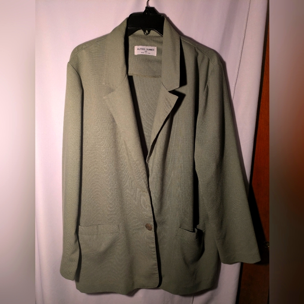 Alfred Dunner Sage Green Blazer Jacket